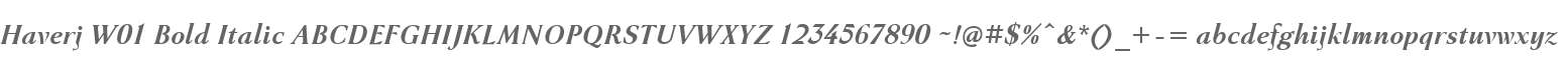 Haverj W01 Bold Italic