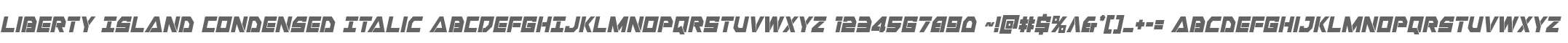 Liberty Island Condensed Italic