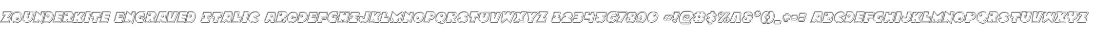 Zounderkite Engraved Italic