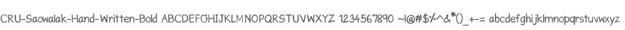 CRU-Saowalak-Hand-Written-Bold