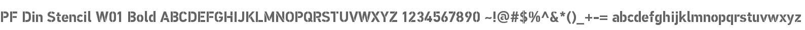 PF Din Stencil W01 Bold