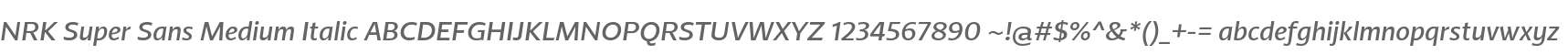 NRK Super Sans Medium