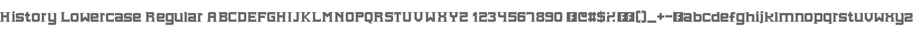 History Lowercase Regular