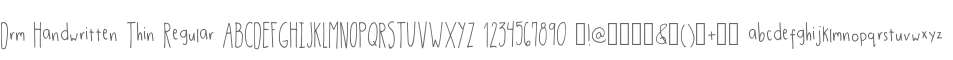 Drm Handwritten Thin Regular