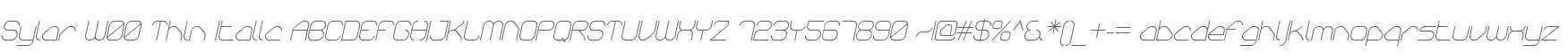 Sylar W00 Thin Italic
