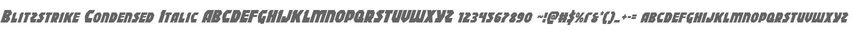 Blitzstrike Condensed Italic