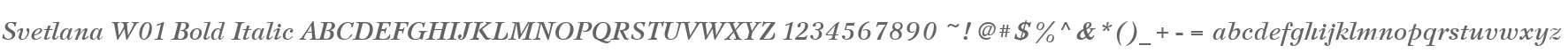 Svetlana W01 Bold Italic