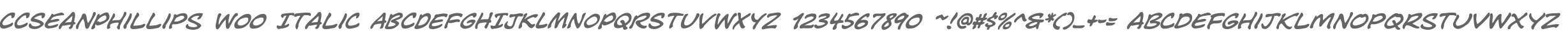 CCSeanPhillips W00 Italic