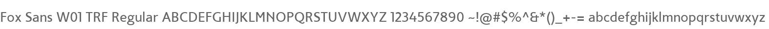 Fox Sans W01 TRF Regular