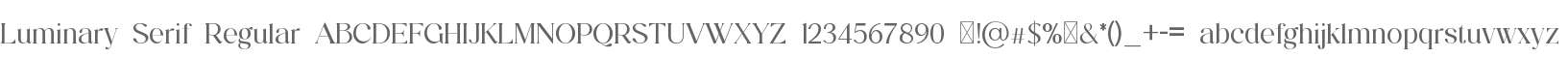 Luminary Serif