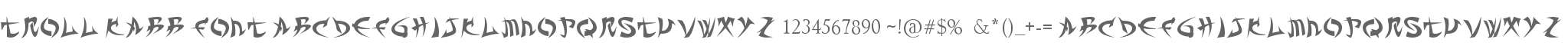 TROLL KABB FONT