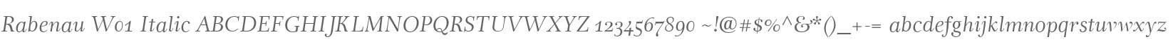 Rabenau W01 Italic