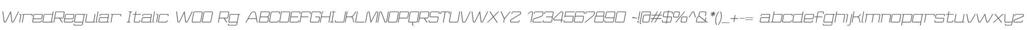 WiredRegular Italic W00 Rg