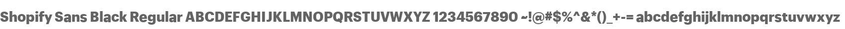 Shopify Sans Black Regular