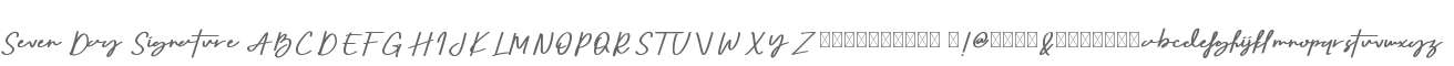 Seven Day Signature