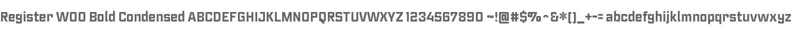 Register W00 Bold Condensed