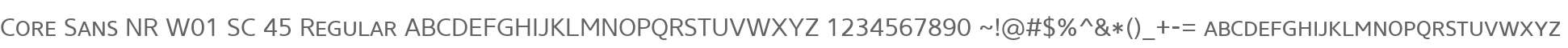 Core Sans NR W01 SC 45 Regular