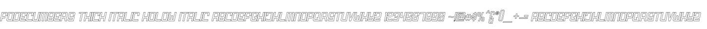FODECUMBERS THICK ITALIC HOLOW Italic