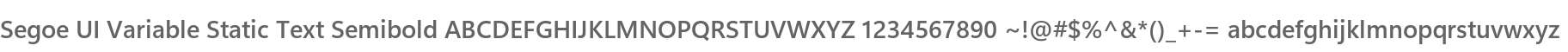 Segoe UI Variable Static Text Semibold