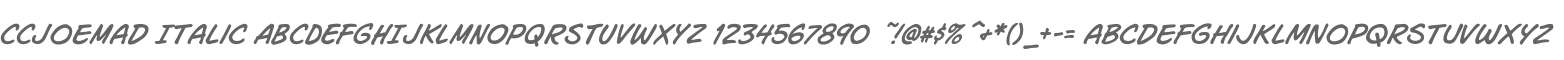 CCJoeMad Italic