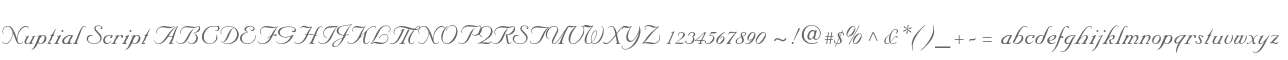 Nuptial Script
