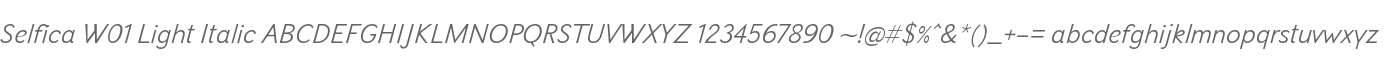 Selfica W01 Light Italic