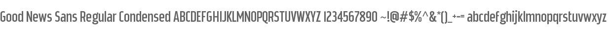 Good News Sans Regular Condensed