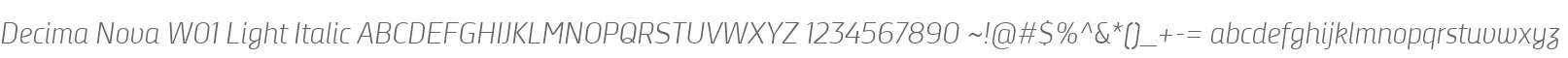 Decima Nova W01 Light Italic