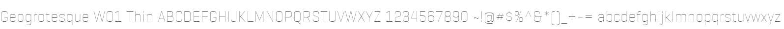 Geogrotesque W01 Thin