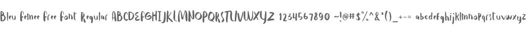 Bleu Femee Free Font