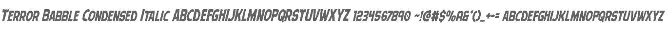Terror Babble Condensed Italic