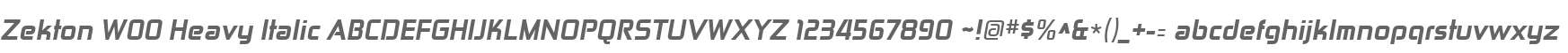 Zekton W00 Heavy Italic