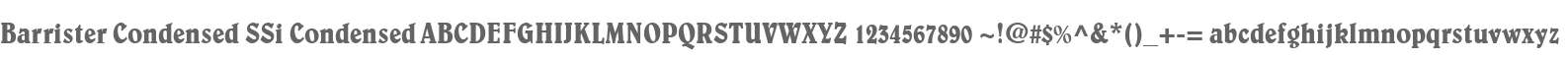 Barrister Condensed SSi Condensed
