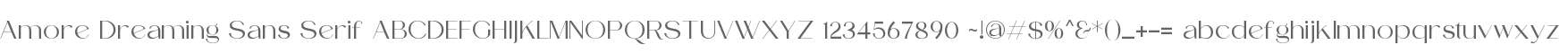 Amore Dreaming Sans Serif