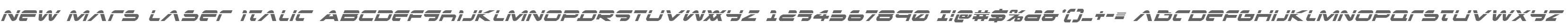 New Mars Laser Italic