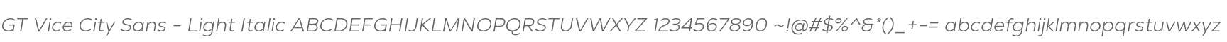 GTVCS-LightItalic