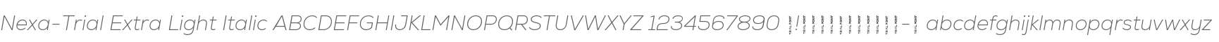 Nexa-Trial Extra Light Italic