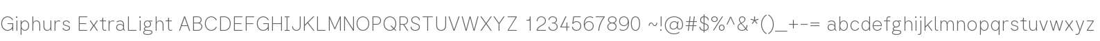 Giphurs ExtraLight
