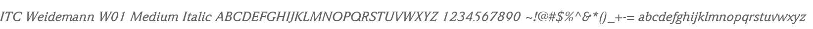 ITC Weidemann W01 Medium Italic