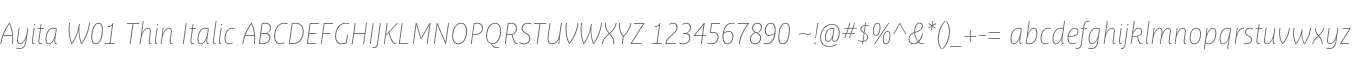 Ayita W01 Thin Italic