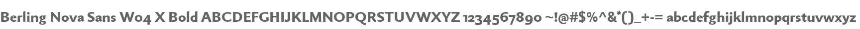 Berling Nova Sans W04 X Bold