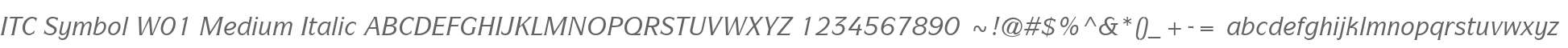 ITC Symbol W01 Medium Italic