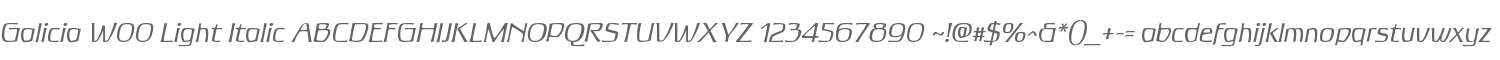 Galicia W00 Light Italic