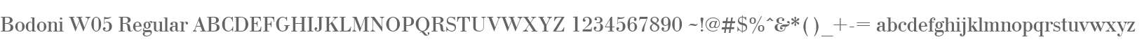 Bodoni W05 Regular