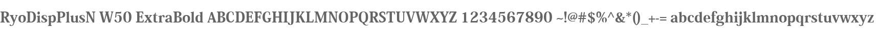 RyoDispPlusN W50 ExtraBold