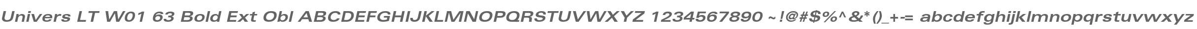 Univers LT W01 63 Bold Ext Obl