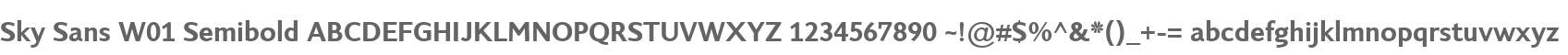Sky Sans W01 Semibold