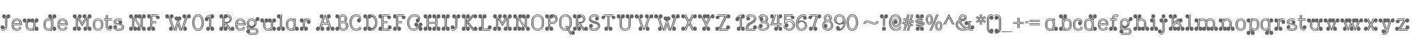 Jeu de Mots NF W01 Regular