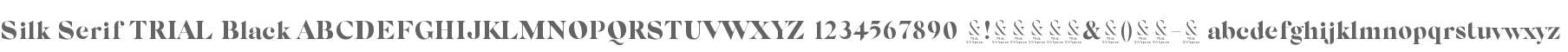 Silk Serif TRIAL Black