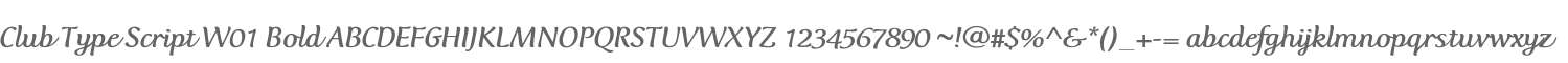 Club Type Script W01 Bold